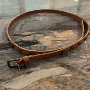 JCrew Thin Studded Tan Belt